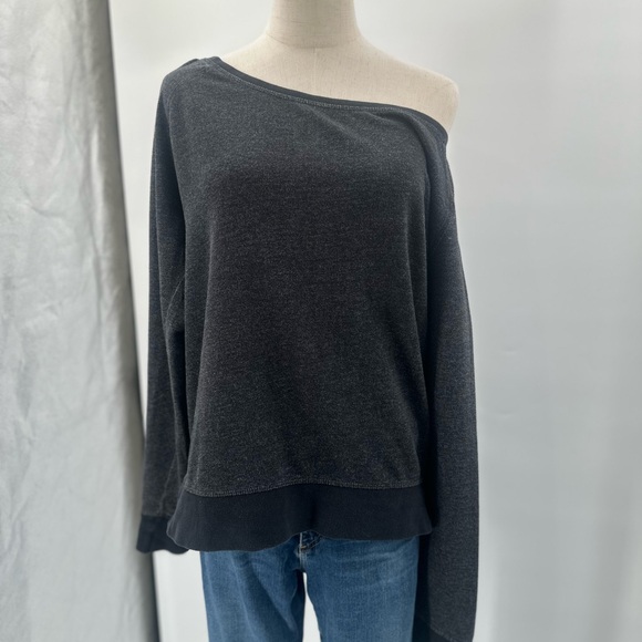 Pact Sweaters - Pact 100% organic cotton Off-Shoulder Black Lightweight Sweater